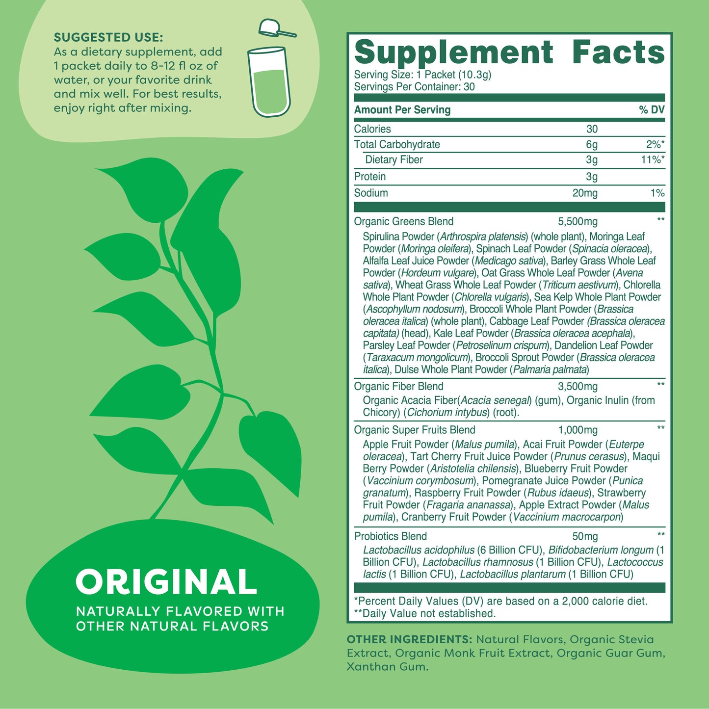 Daily Greens + Superfruits Stick Packs | 30 Servings