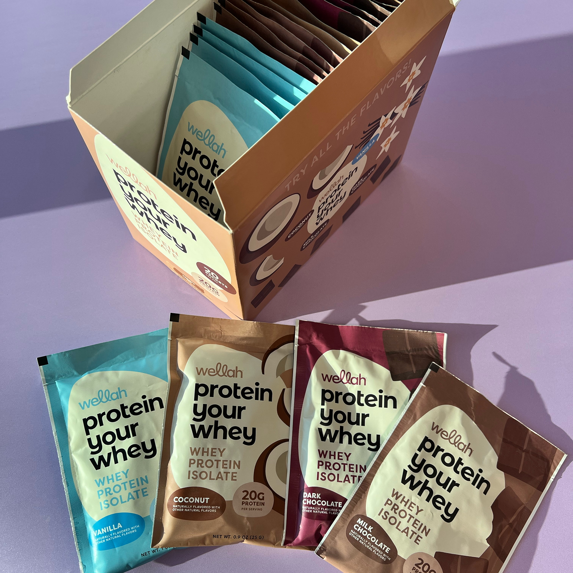 Whey protein isolate variety box for women