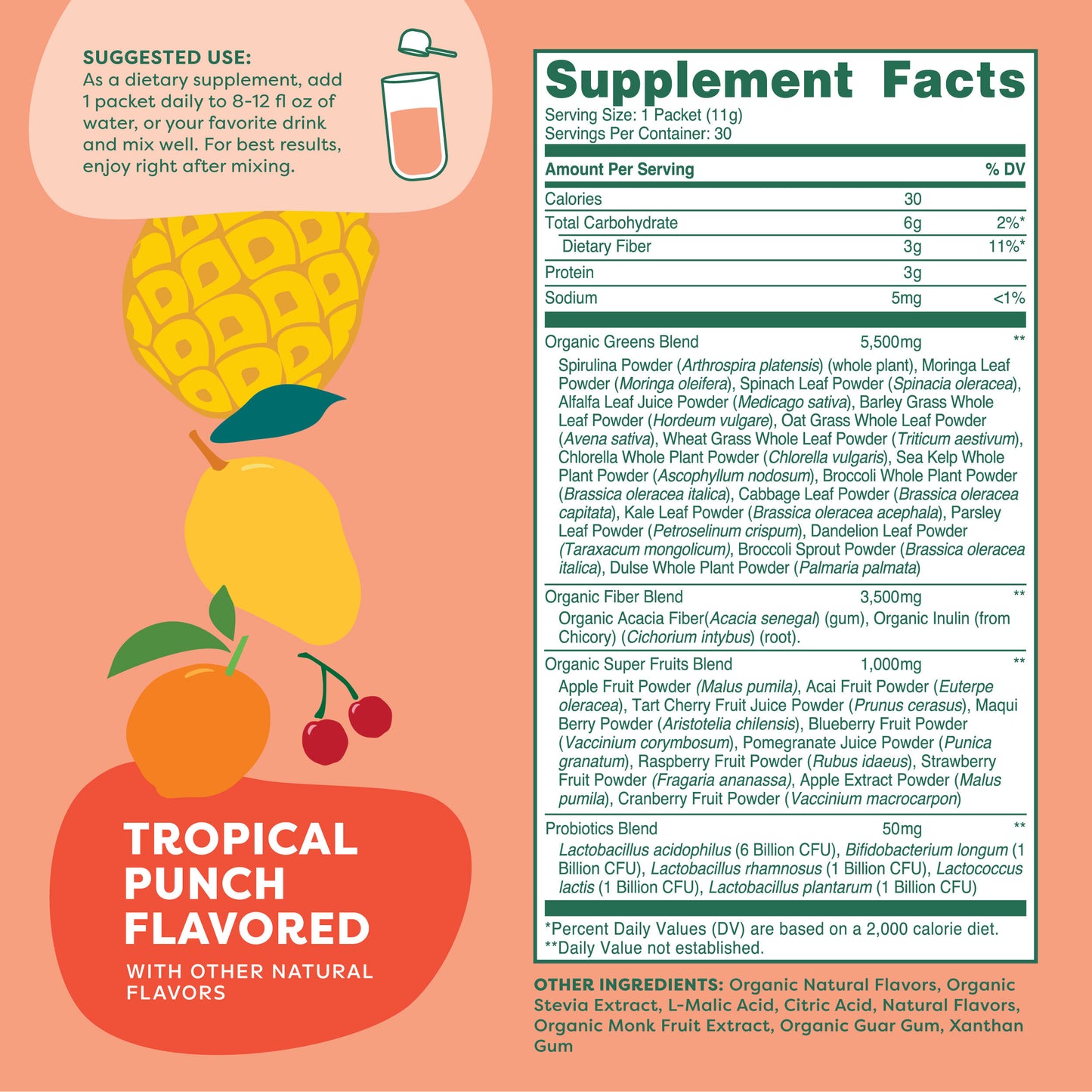 Daily Greens + Superfruits Stick Packs | 30 Servings