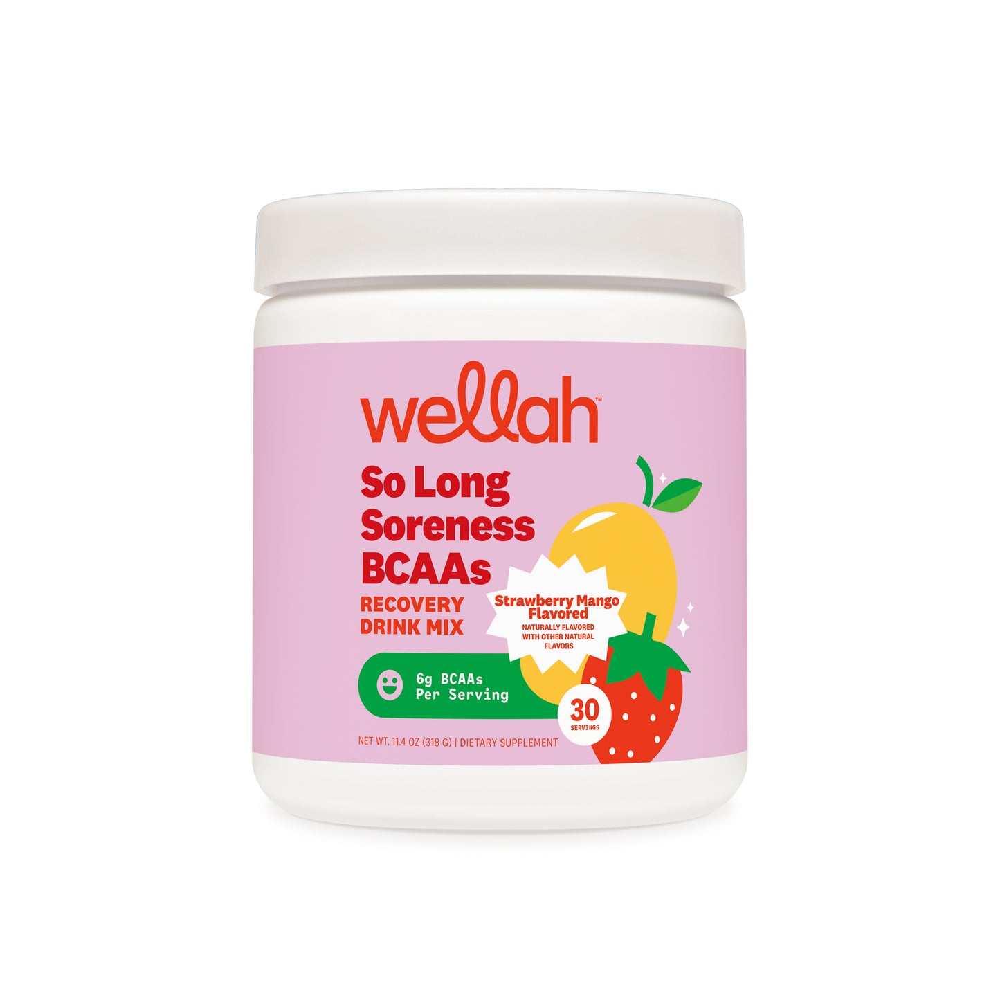 Strawberry mango flavored BCAAs for women