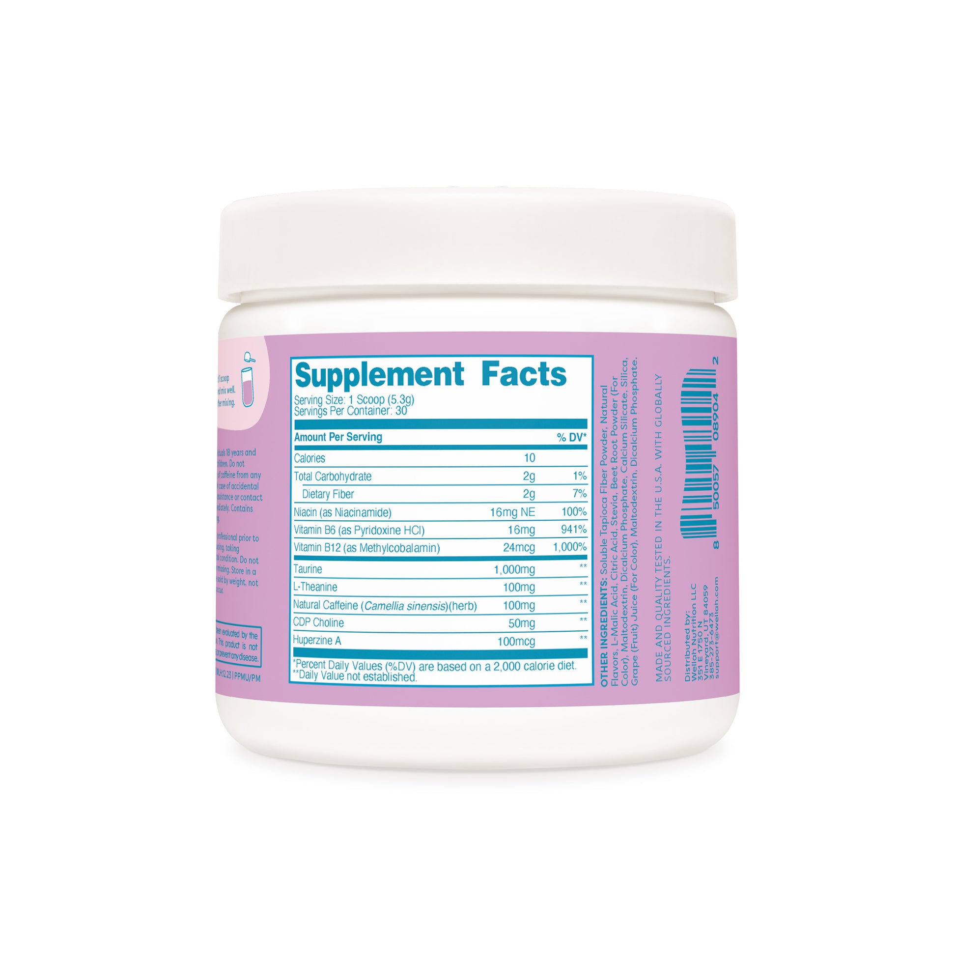 Mixed berry perfect pick-me-up supplement facts