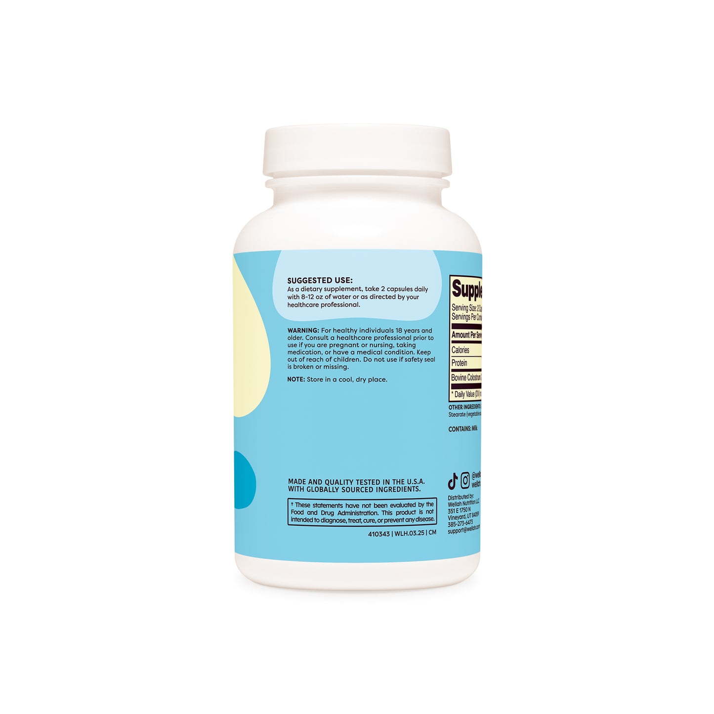 Colostrum capsules suggested use