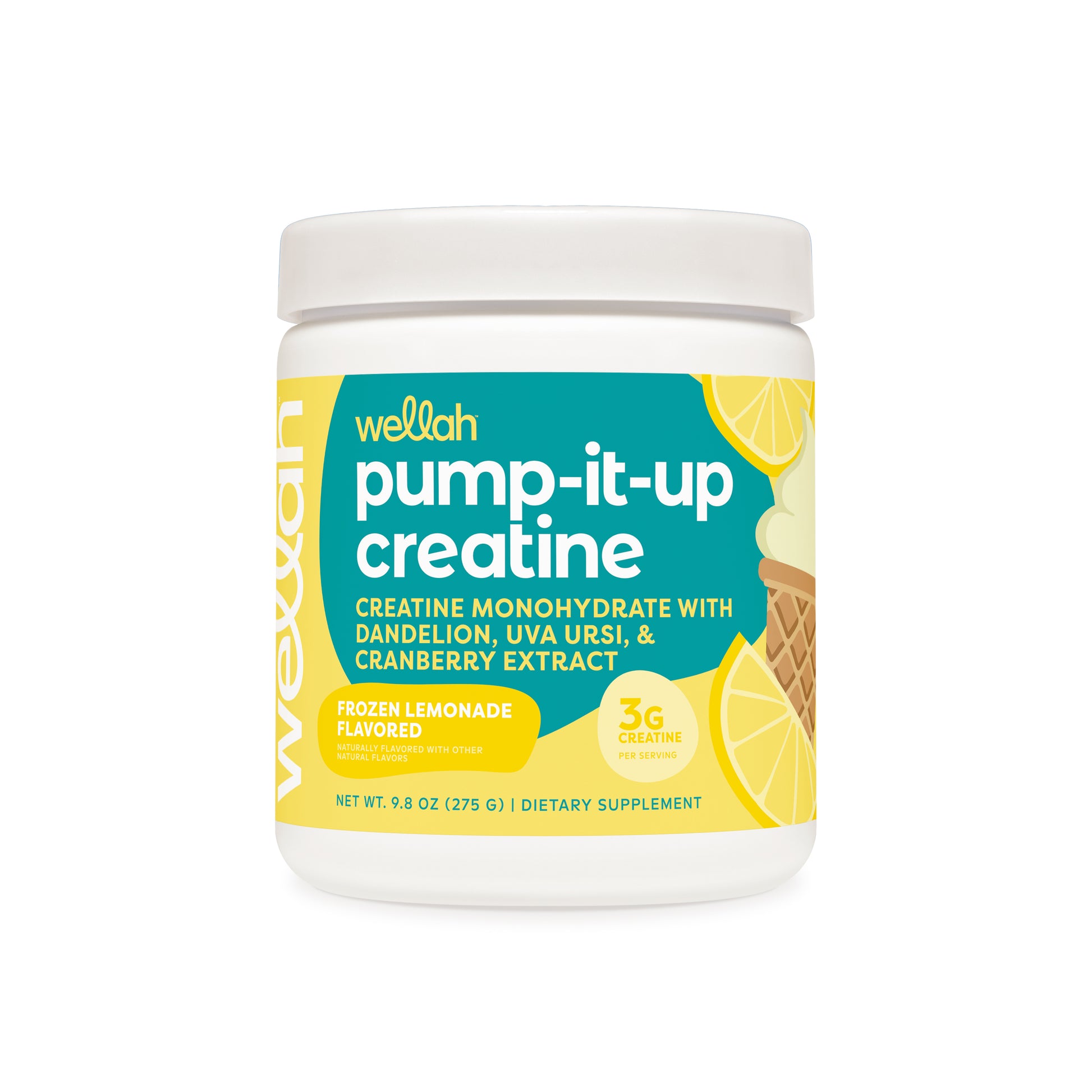 Frozen lemonade flavored creatine for women