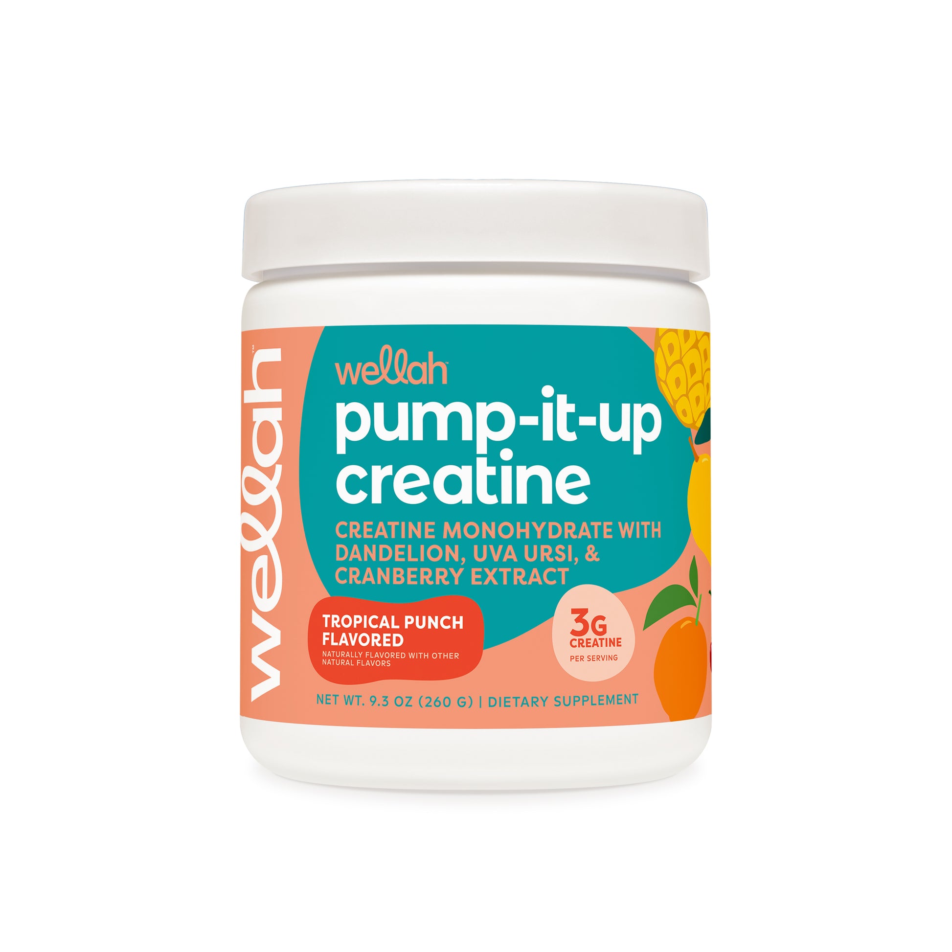 Tropical punch flavored creatine for women