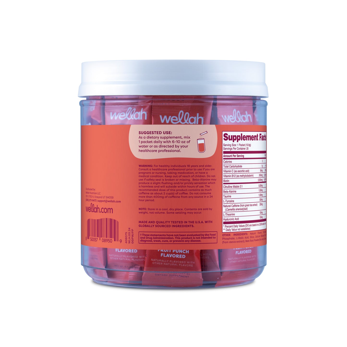 Fruit punch pre-workout stick packs suggested use