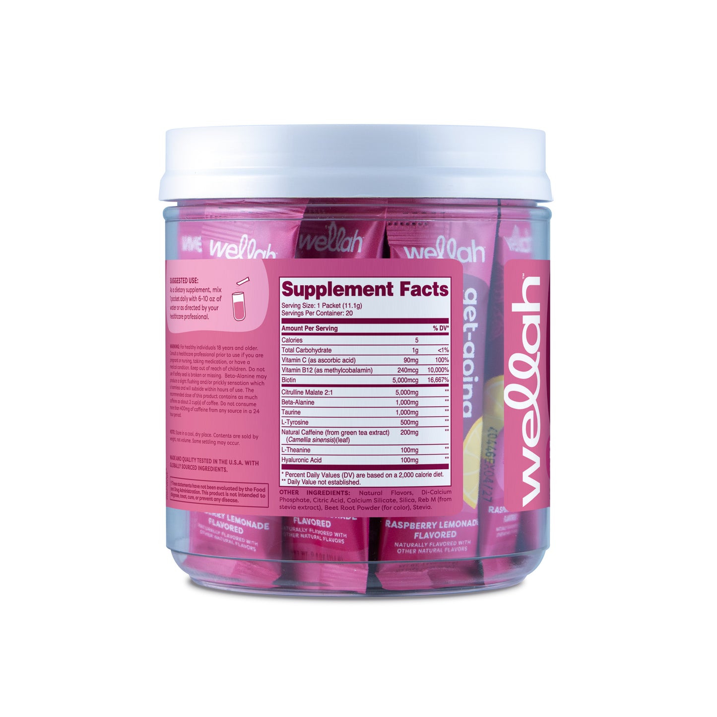 Raspberry lemonade pre-workout stick picks supplement facts