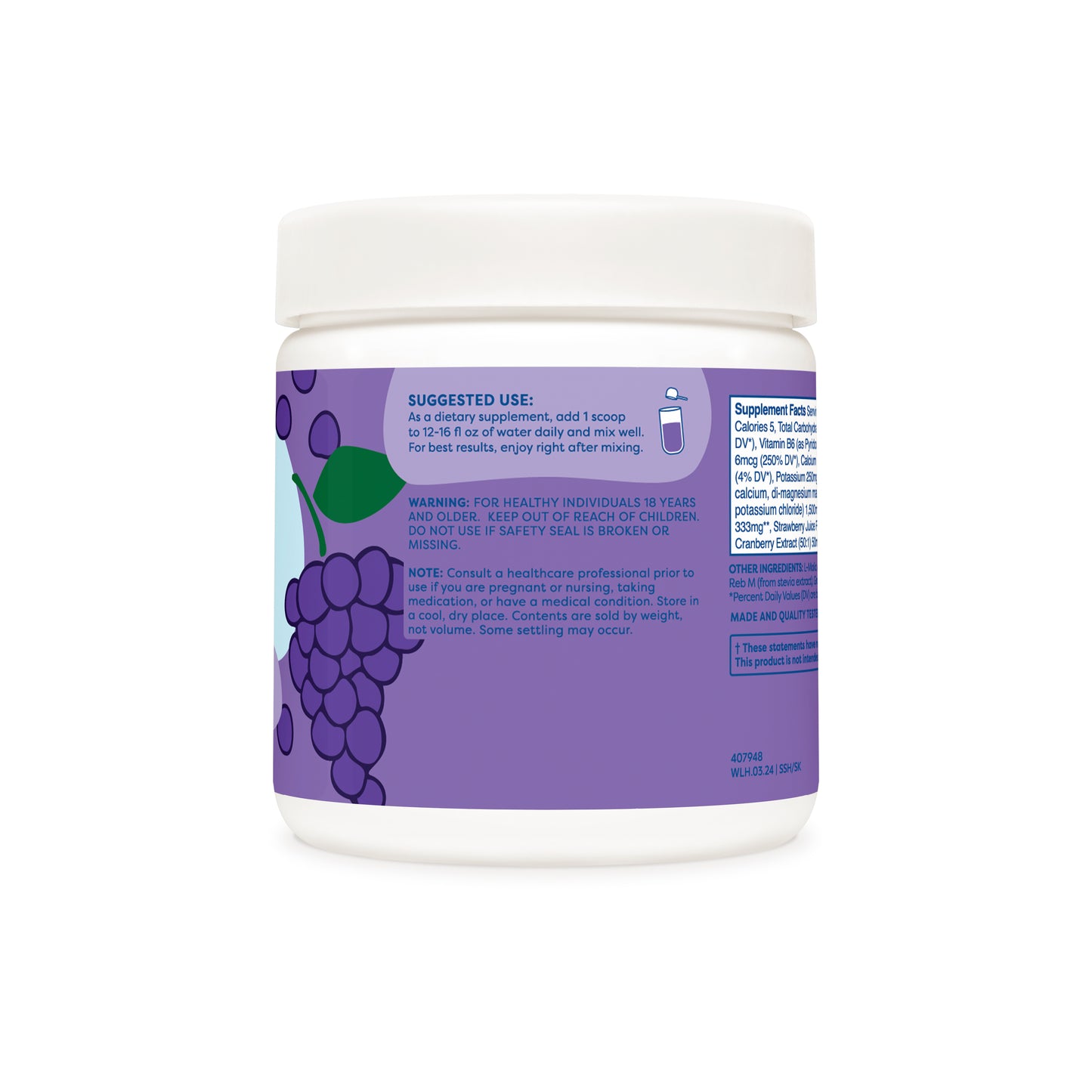 Grape hydration suggested use