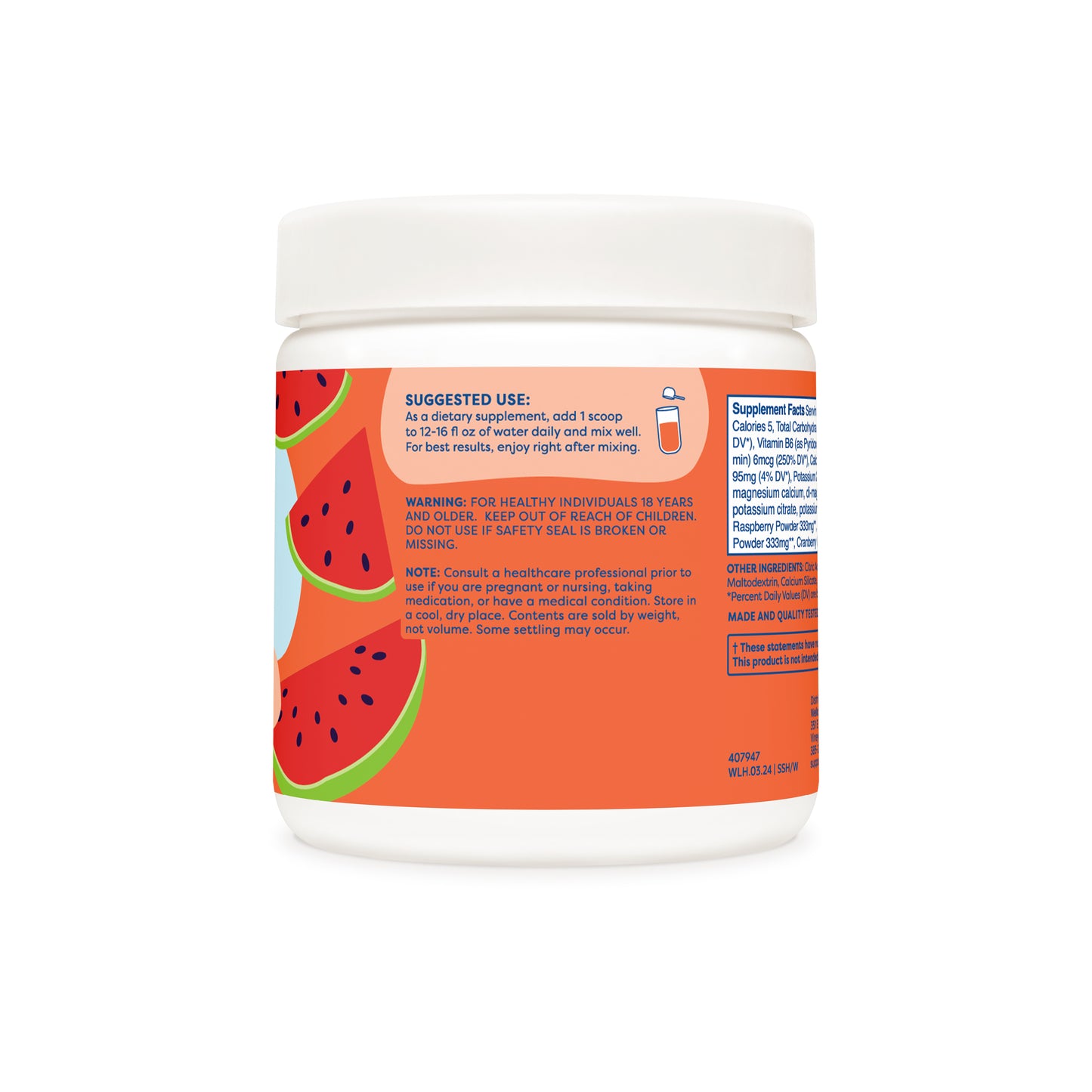 Watermelon hydration suggested use