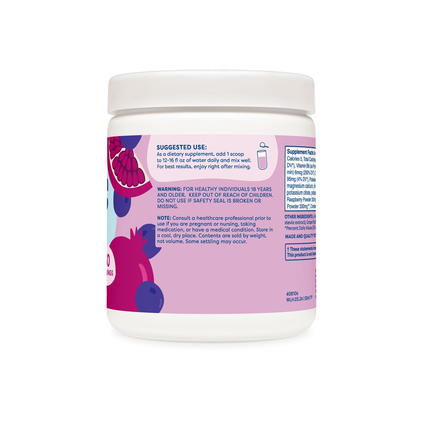 Blueberry pomegranate hydration suggested use