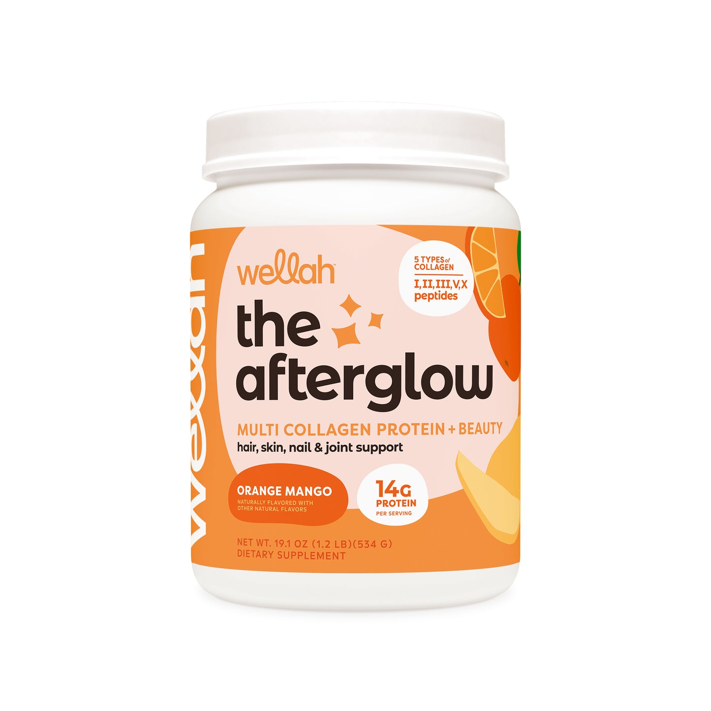 Orange mango flavored collagen for women