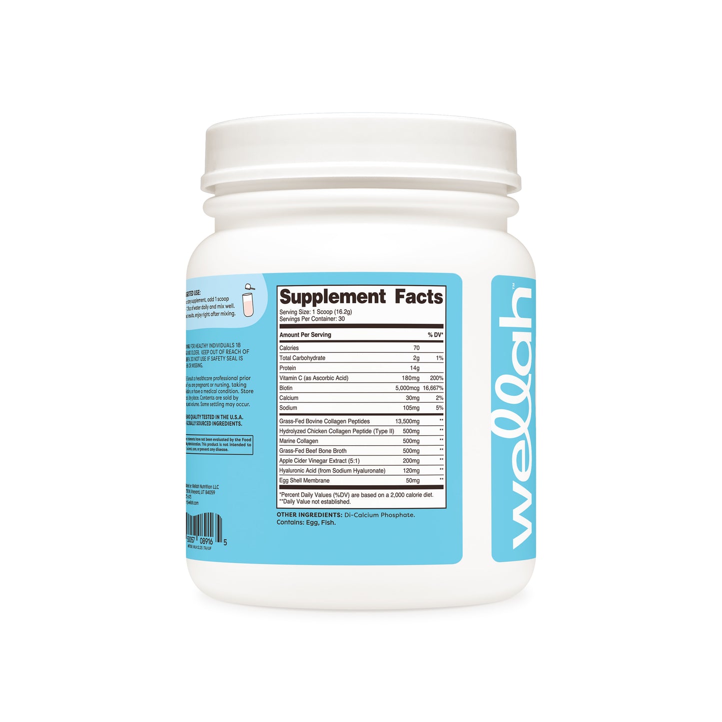 Unflavored collagen supplement facts
