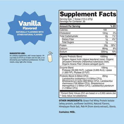 Grass-Fed Whey Protein + Pre & Probiotics | 30 Servings