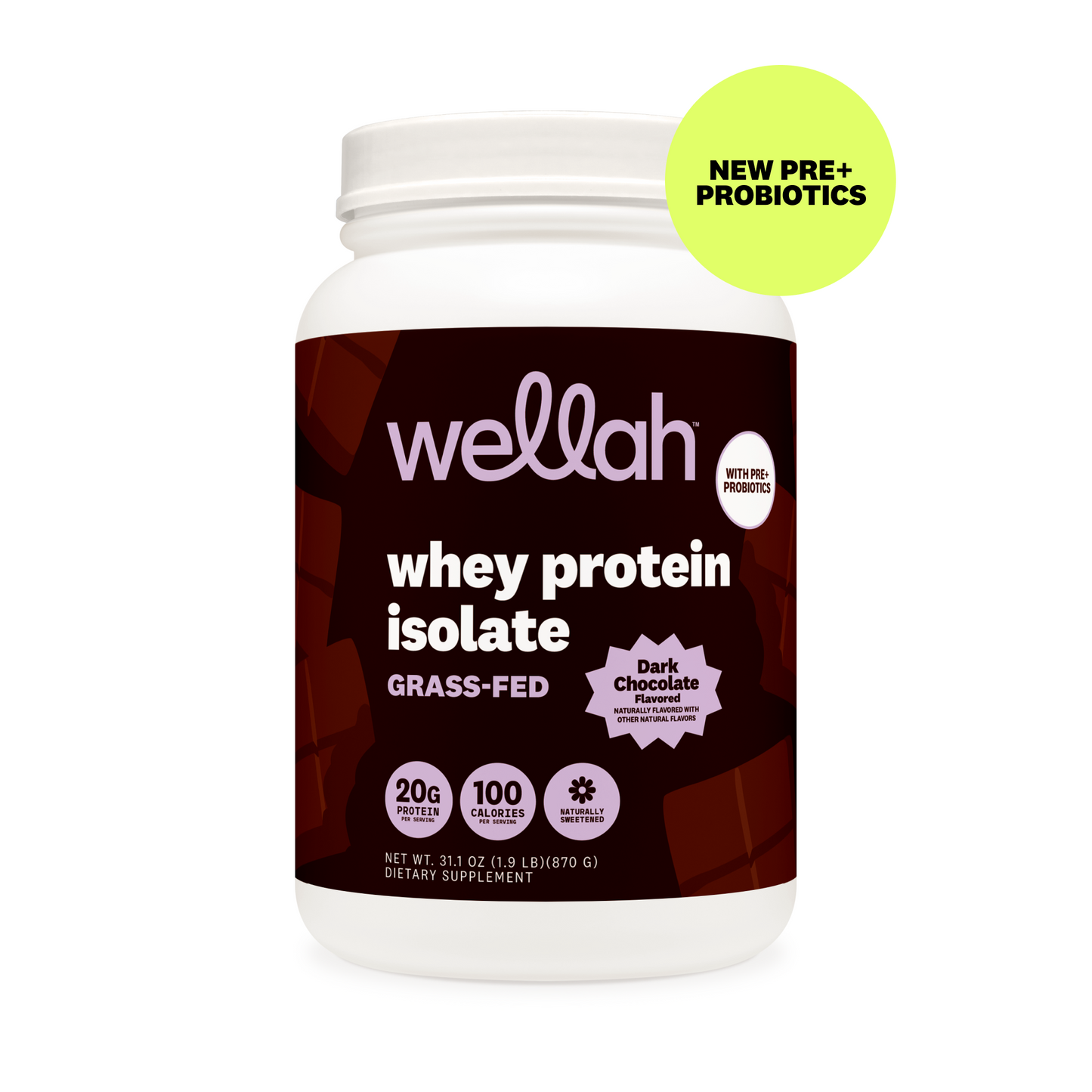 Grass-Fed Whey Protein + Pre & Probiotics | 30 Servings
