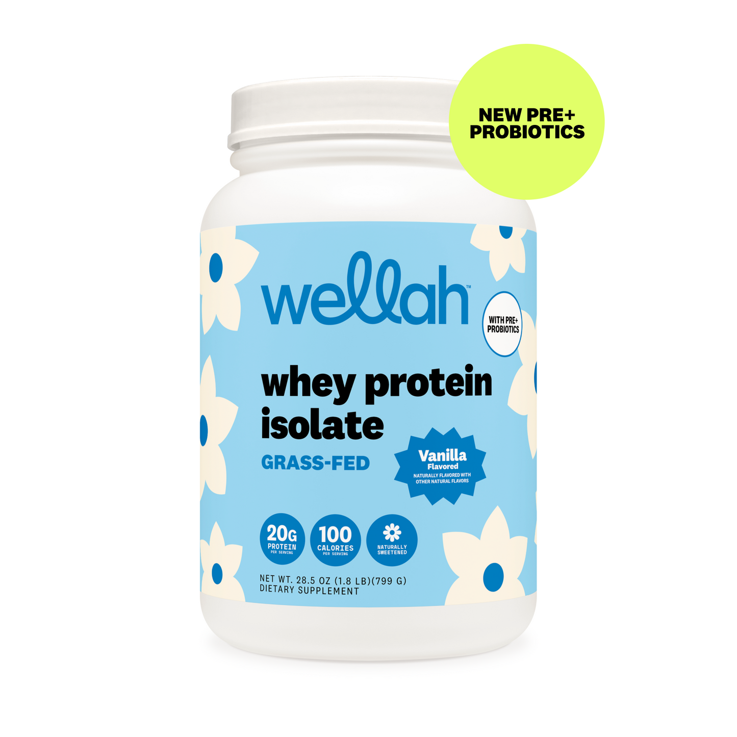 Grass-Fed Whey Protein + Pre & Probiotics | 30 Servings