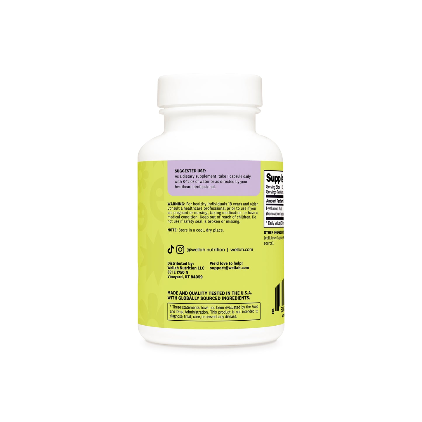 Hyaluronic Acid Capsules | 120 Servings