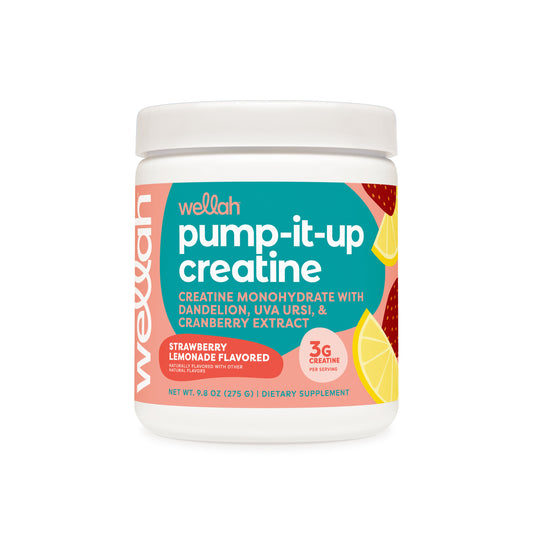 Strawberry lemonade flavored creatine supporting muscle mass and brain function for women 