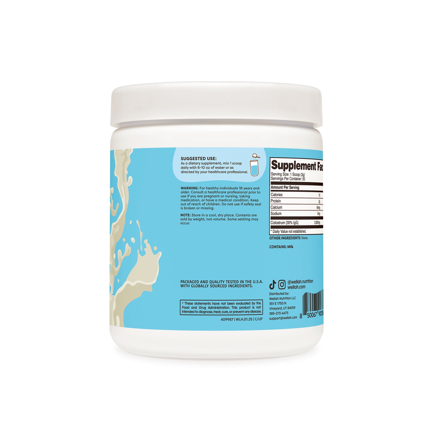 Unflavored colostrum suggested use 
