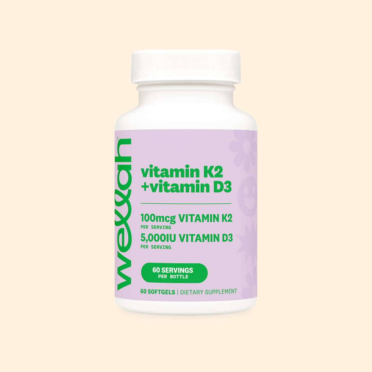 Vitamin K2 + Vitamin D3 Capsules | 60 Servings