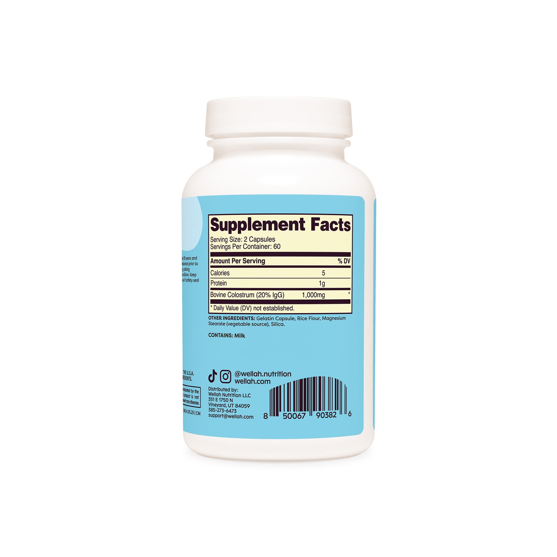 Colostrum capsules supplement facts 