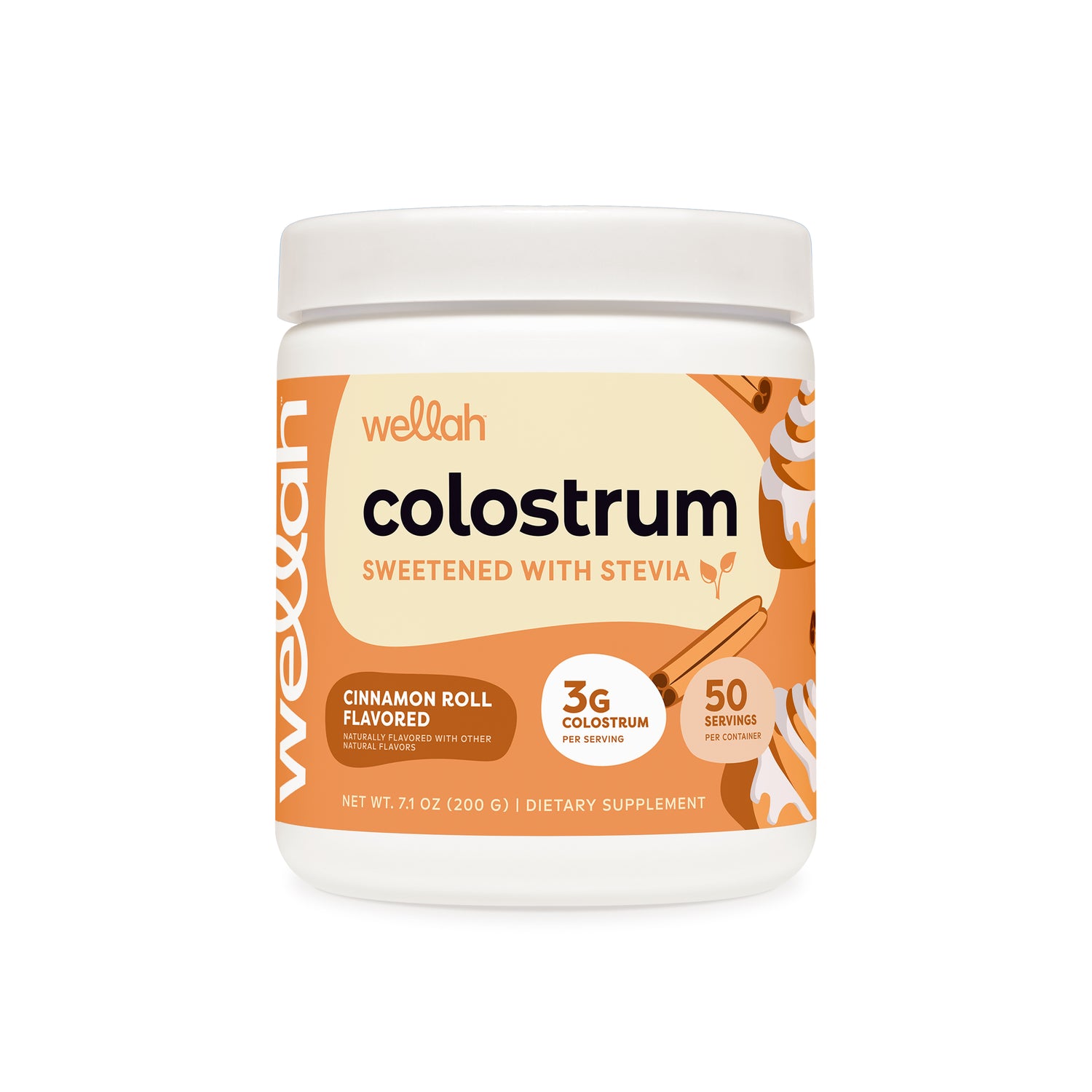 Cinnamon roll flavored colostrum powder