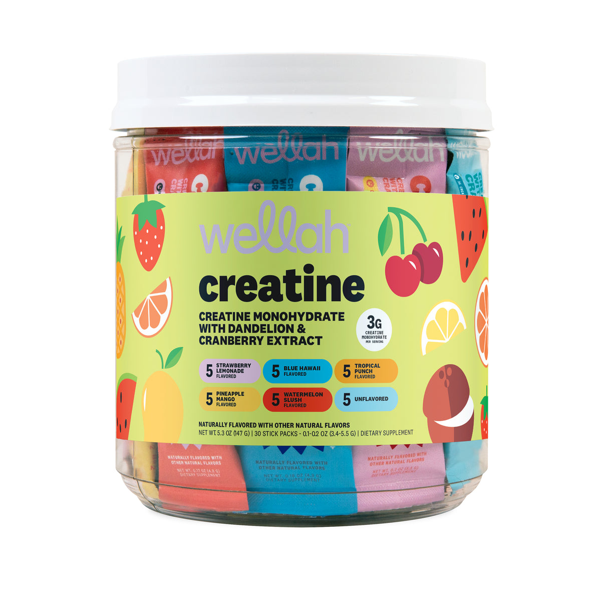 Wellah Creatine Stick Packs | 30 Servings – Wellah