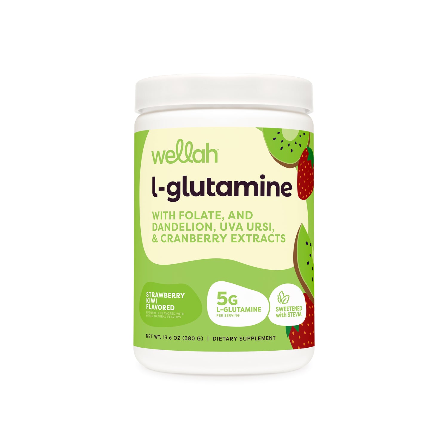 Strawberry kiwi flavored L-Glutamine for women