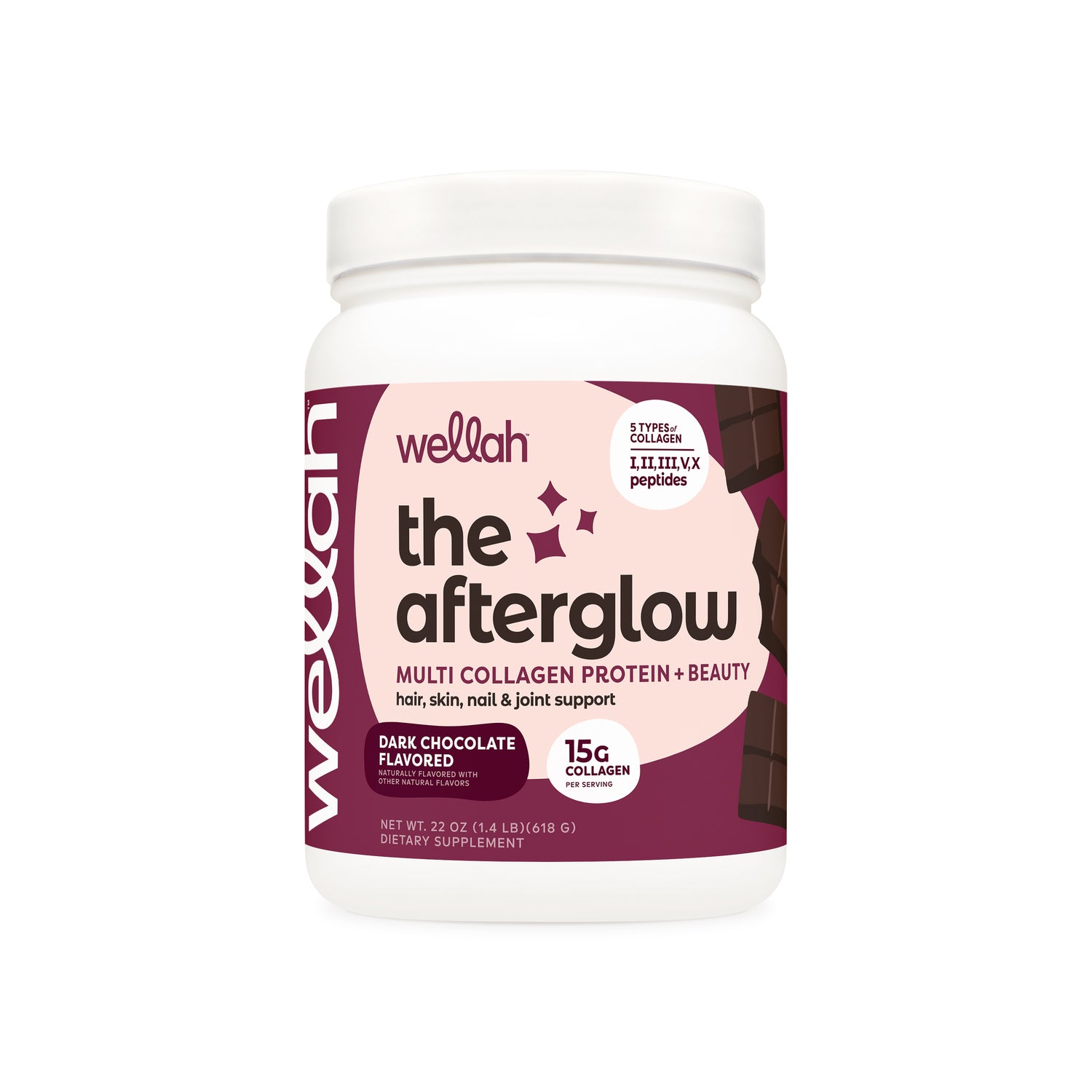 Dark chocolate flavored collagen for women