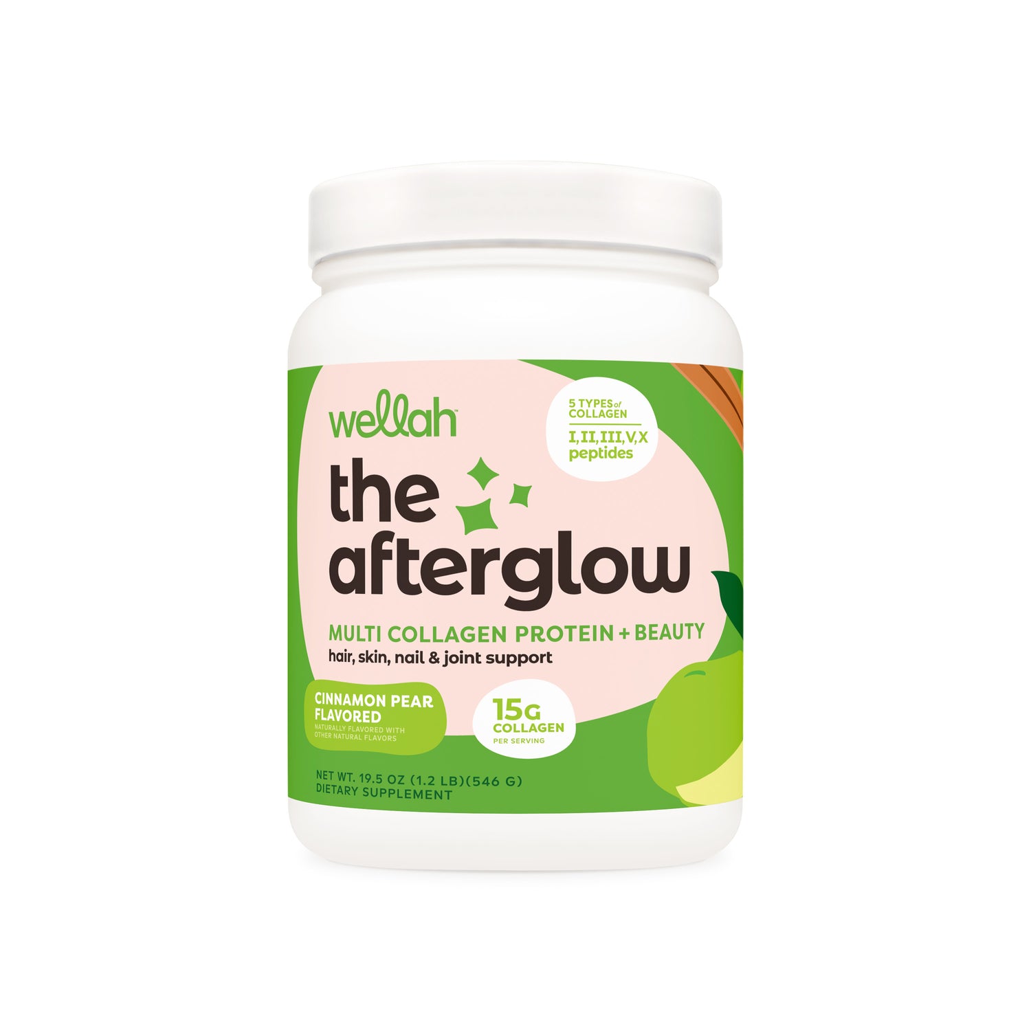 Cinnamon pear flavored collagen for women