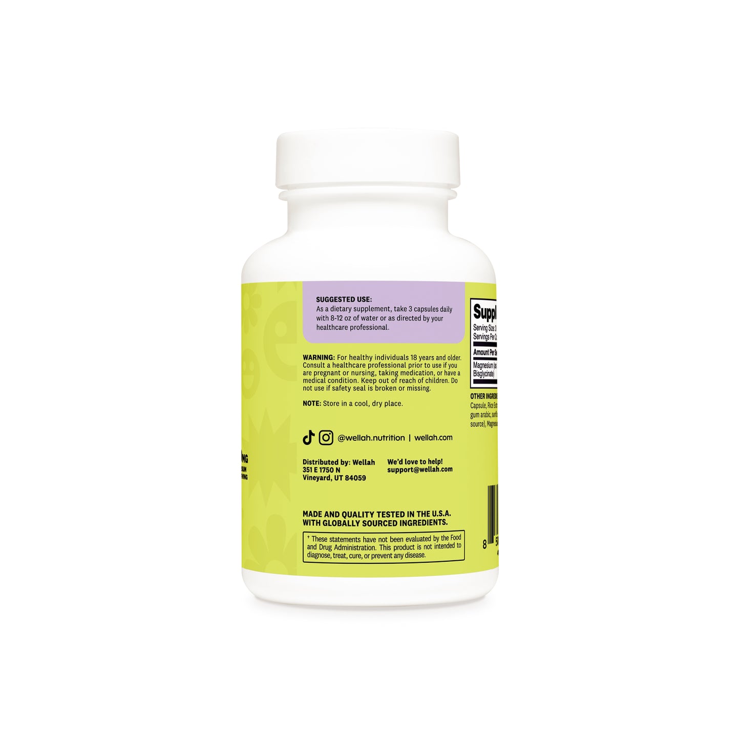 Magnesium Glycinate Capsules | 30 Servings