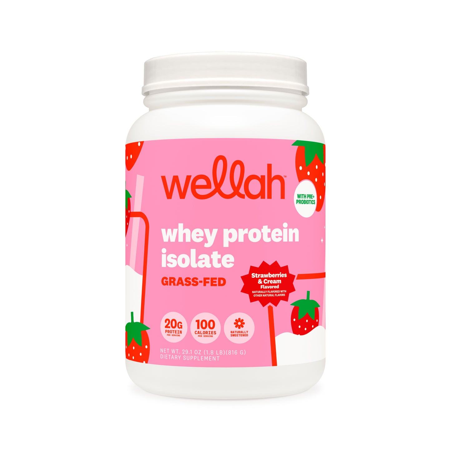 Grass-Fed Whey Protein + Pre & Probiotics | 30 Servings