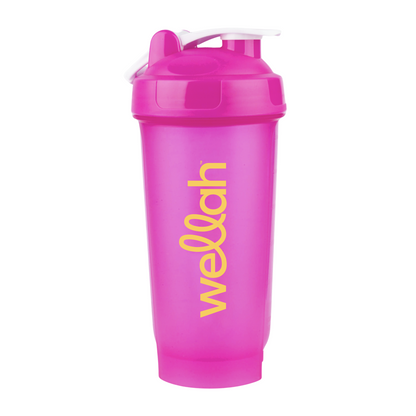 Wellah Shaker Bottle in Hot Pink, product package