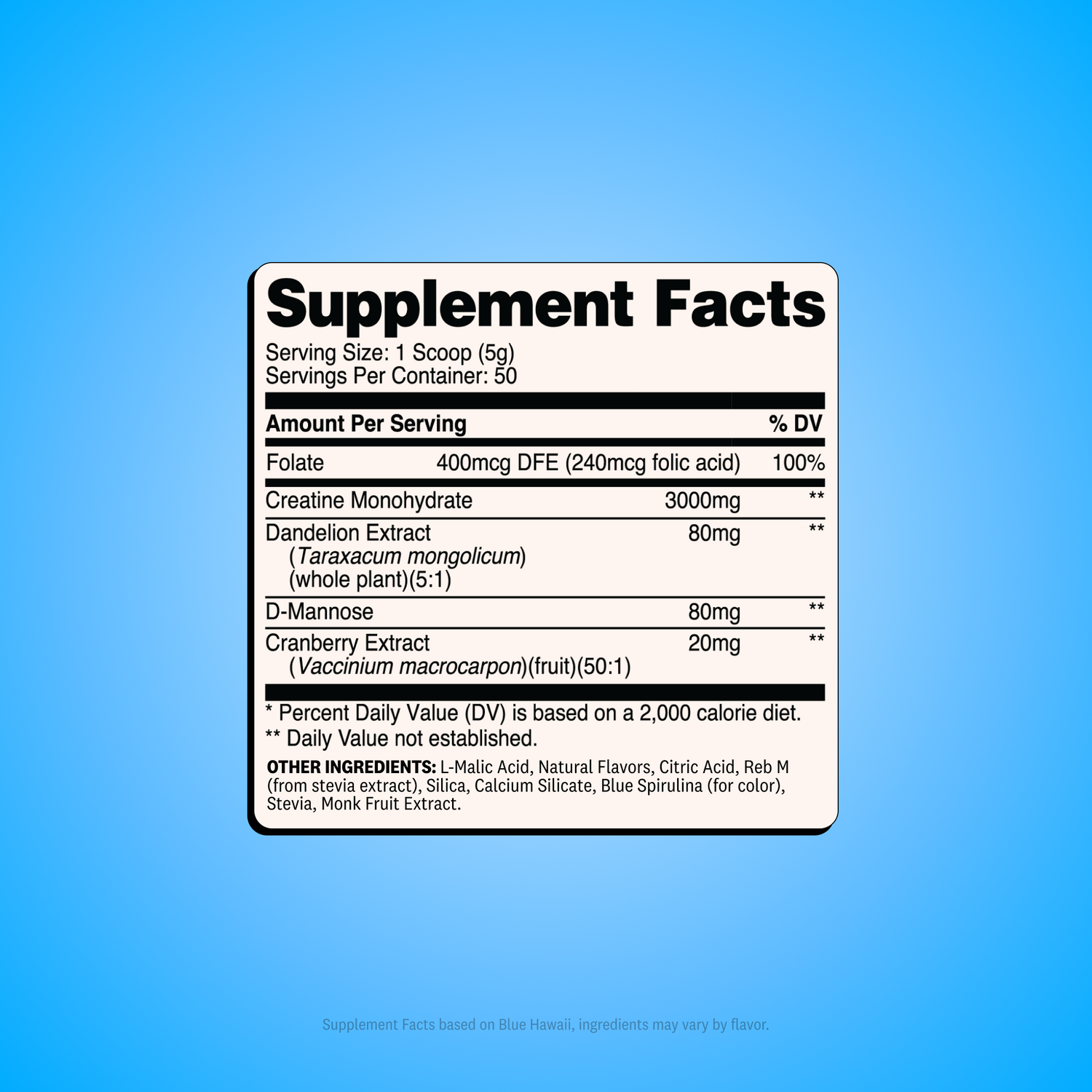 Blue Hawaii / 50 Servings