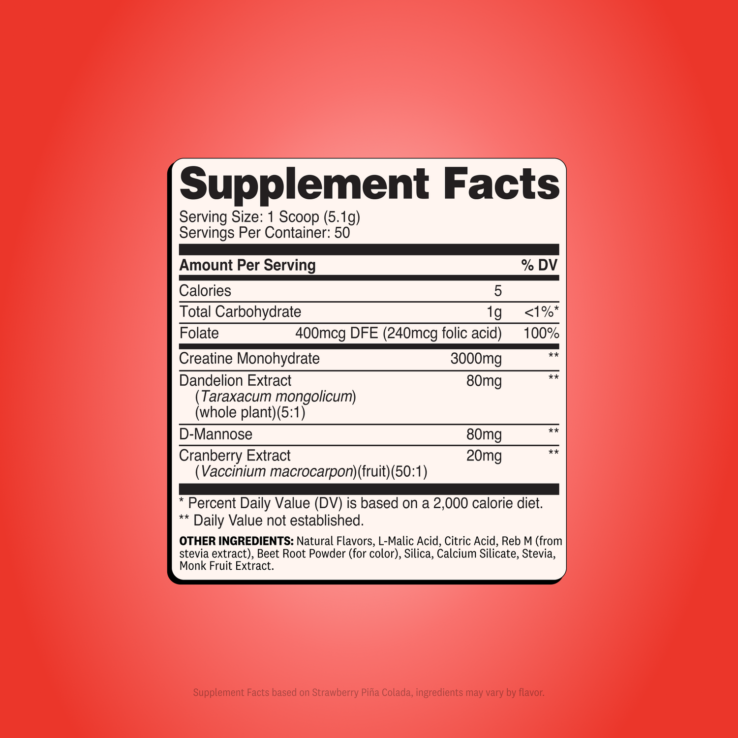 Strawberry Piña Colada / 100 Servings