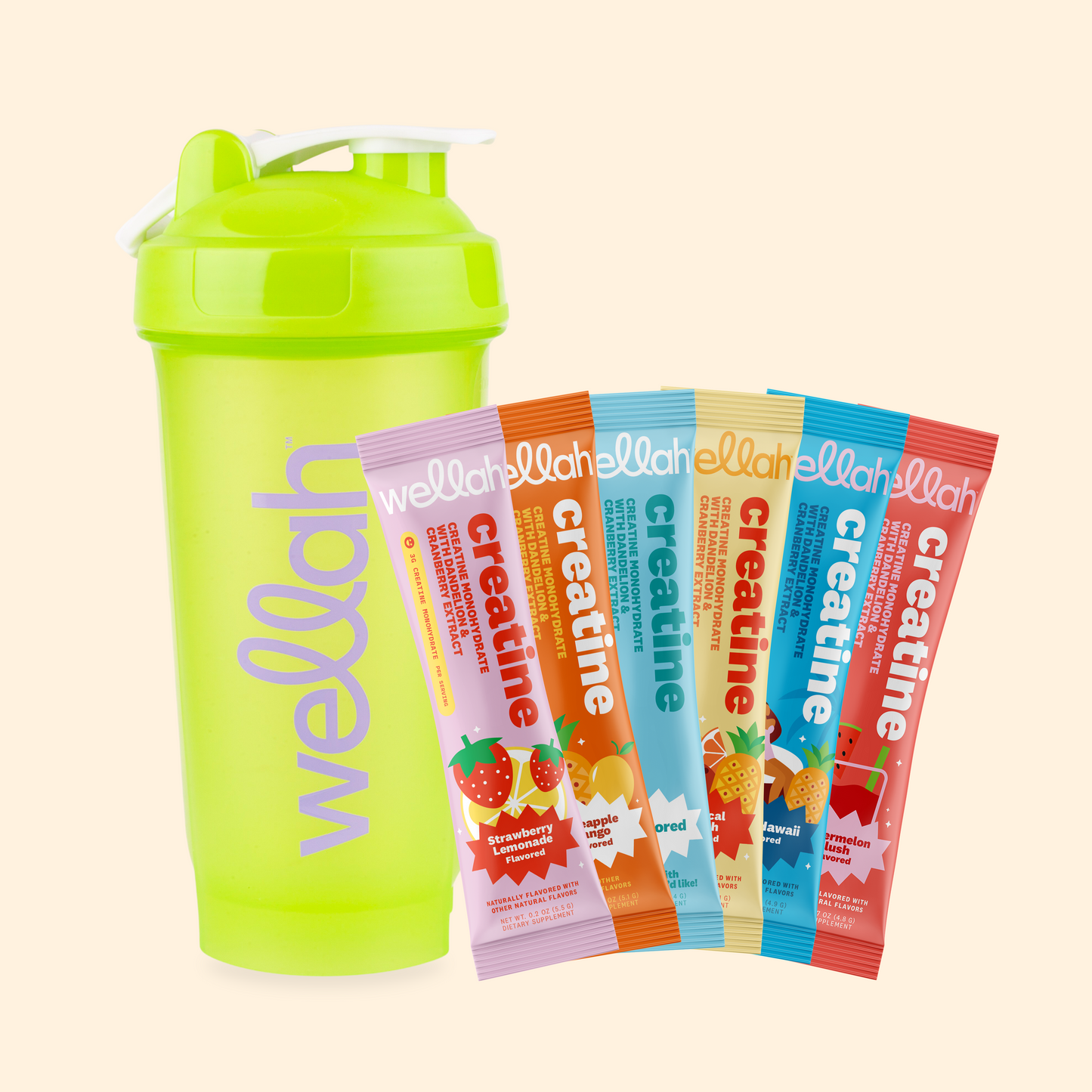 Creatine Sample Pack + Shaker Bottle
