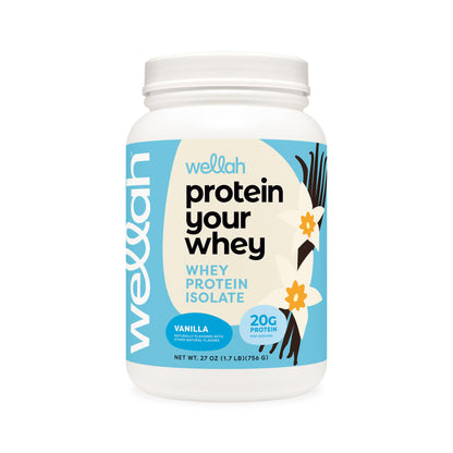 Vanilla flavored grass fed whey protein isolate for women 